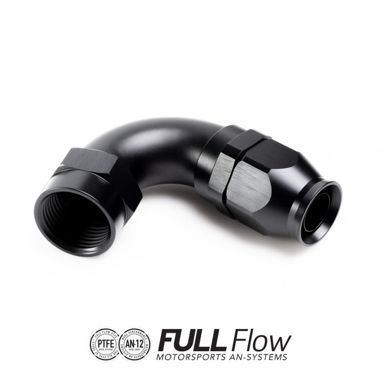 NUKE FULL FLOW PTFE HOSE END FITTING 120 DEGREE AN-12