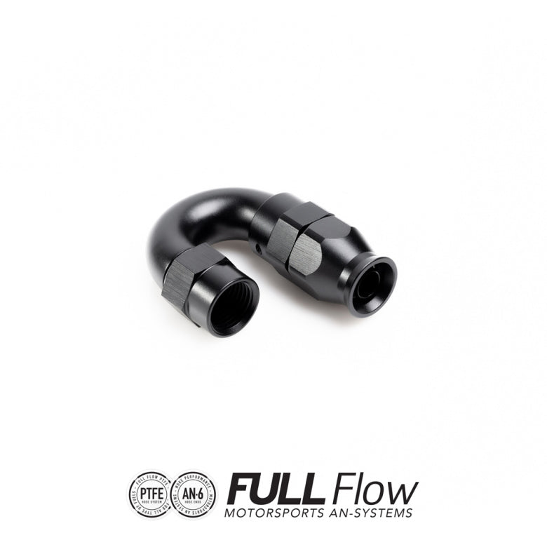 NUKE FULL FLOW PTFE HOSE END FITTING 180 DEGREE AN-6