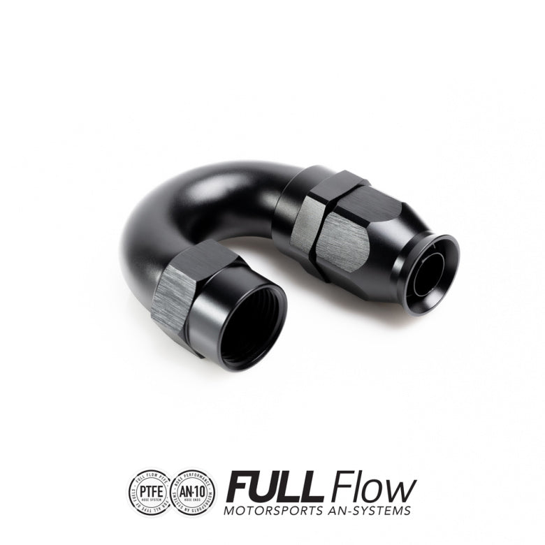 NUKE FULL FLOW PTFE HOSE END FITTING 180 DEGREE AN-10