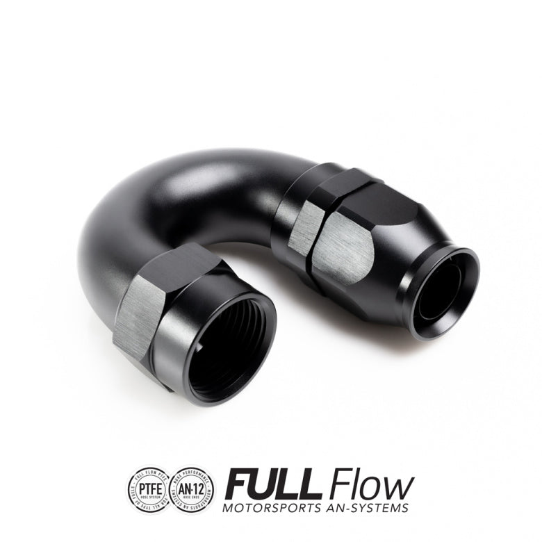 NUKE FULL FLOW PTFE HOSE END FITTING 180 DEGREE AN-12