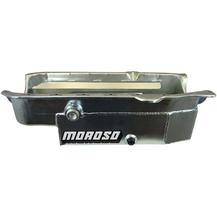Moroso 86-Up Chevrolet Small Block (w/1in Inspection Bung) Wet Sump 8qt 6.5in Steel Oil Pan