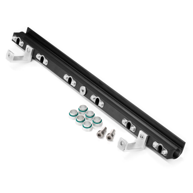 NUKE FUEL RAIL BOLT-ON BRACKETS FOR TOYOTA SUPRA MK4 6CYL WITH ADAPTERS FOR BOSC