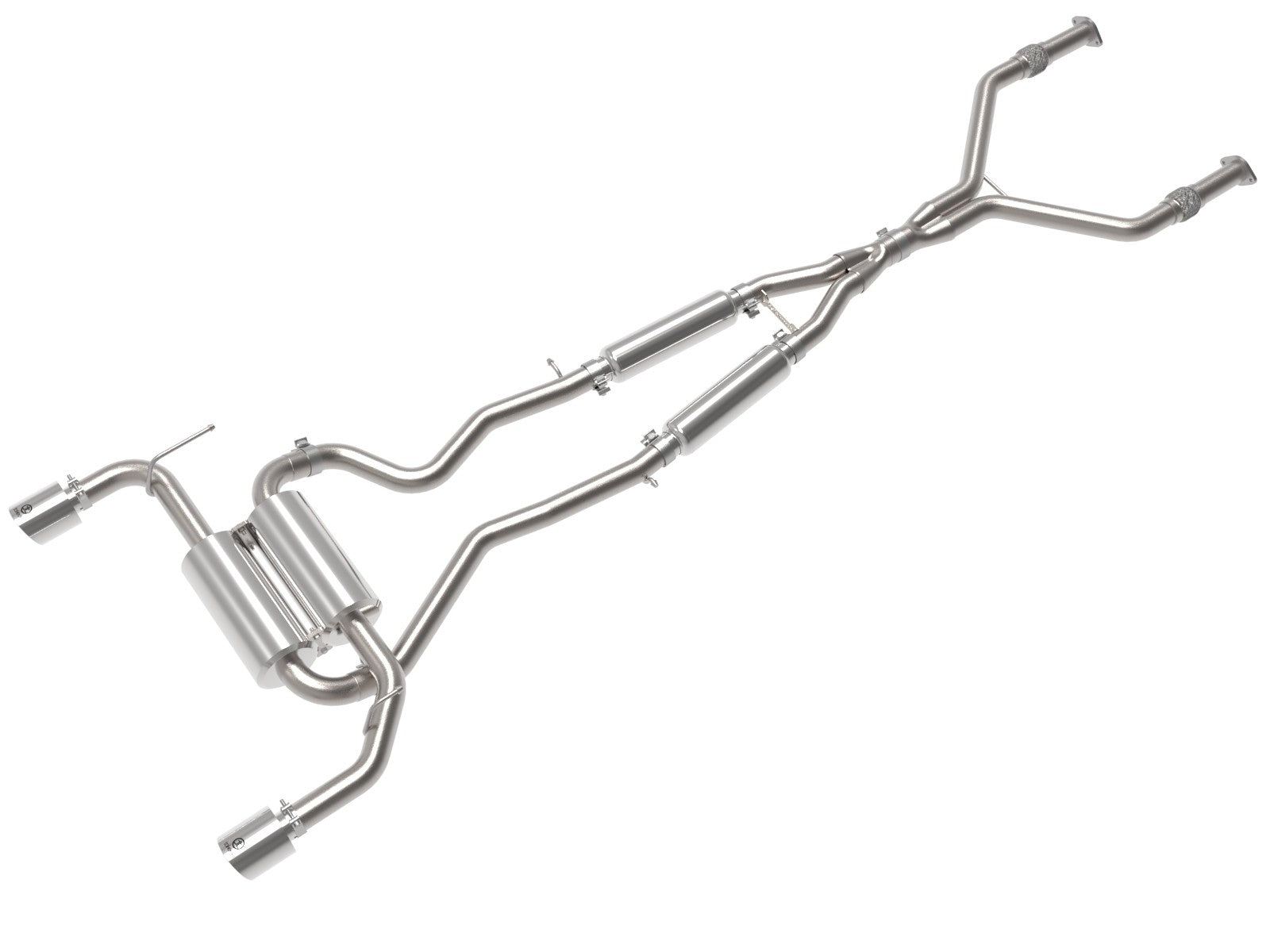 Takeda 2-1/2 IN 304 Stainless Steel Cat-Back Exhaust System Infiniti Q50 (V37) 14-15 V6-3.7L