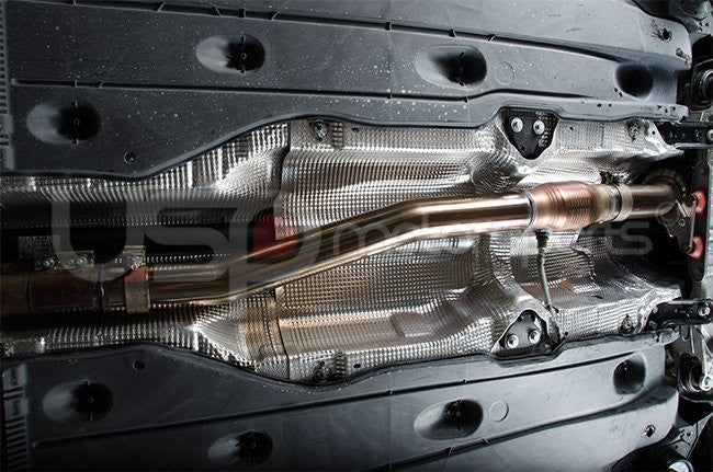 USP 3" Stainless Steel Downpipe: MK7 Golf R, S3, A3 Quattro (Catted)