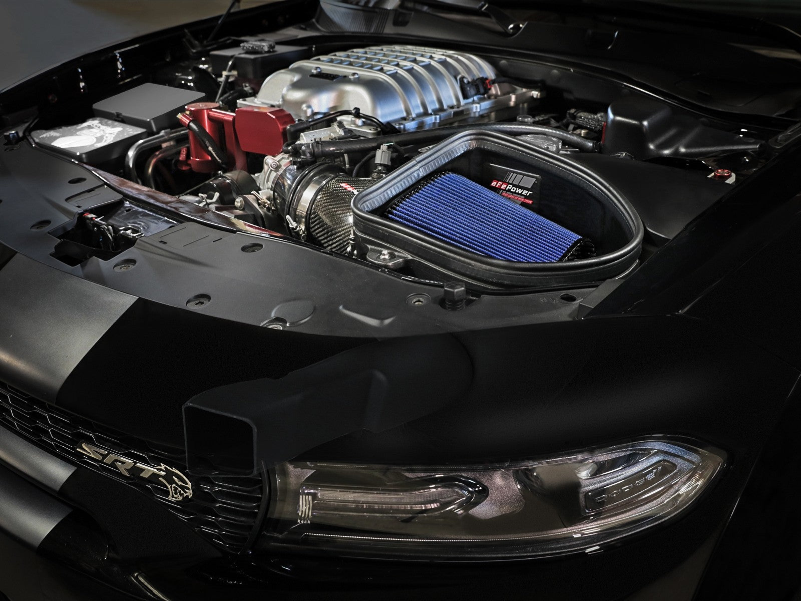 aFe Dodge Charger SRT Hellcat Redeye 21-23 V8-6.2L Track Series Stage-2 Carbon Fiber Intake System