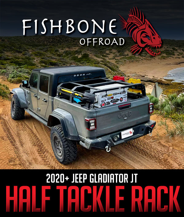 FISHBONE OFFROAD HALF TACKLE RACK: 2020+ JEEP GLADIATOR JT