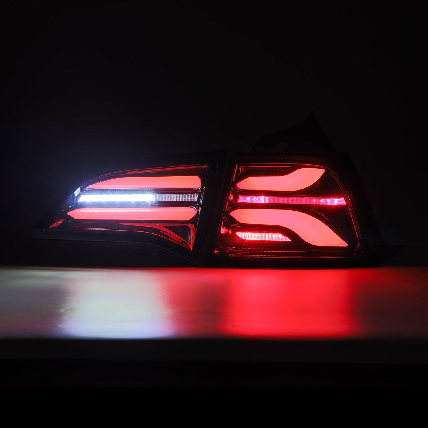 20-24 Tesla Model Y (With Stock Amber Turn Signal) PRO-Series LED Tail  Lights Red Smoke