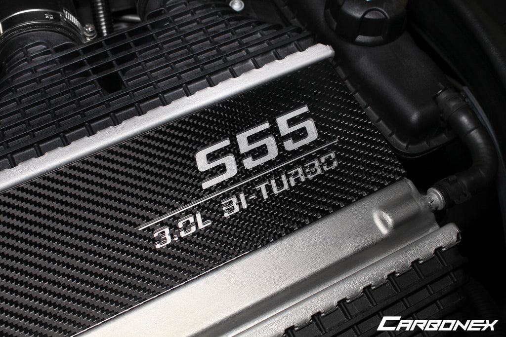 Carbonex F8X (S55) Carbon Charge Cooler Cover - Engraved