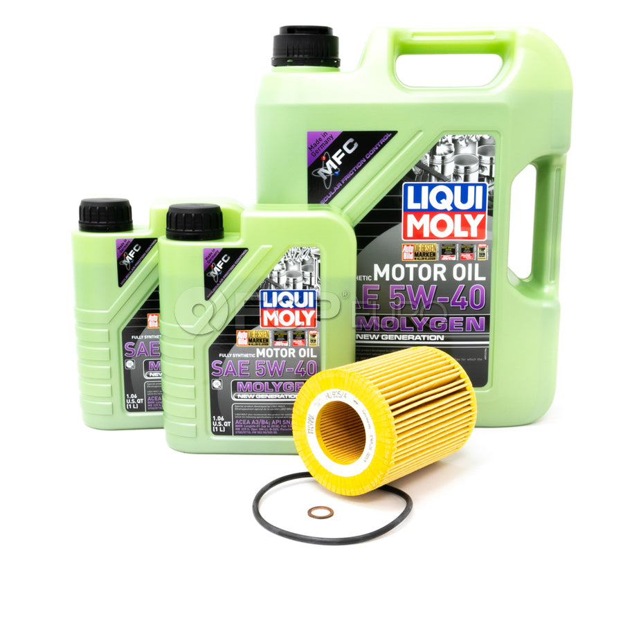 BMW 5W40 Oil Change Kit - Liqui Moly Molygen 11427512300KT6