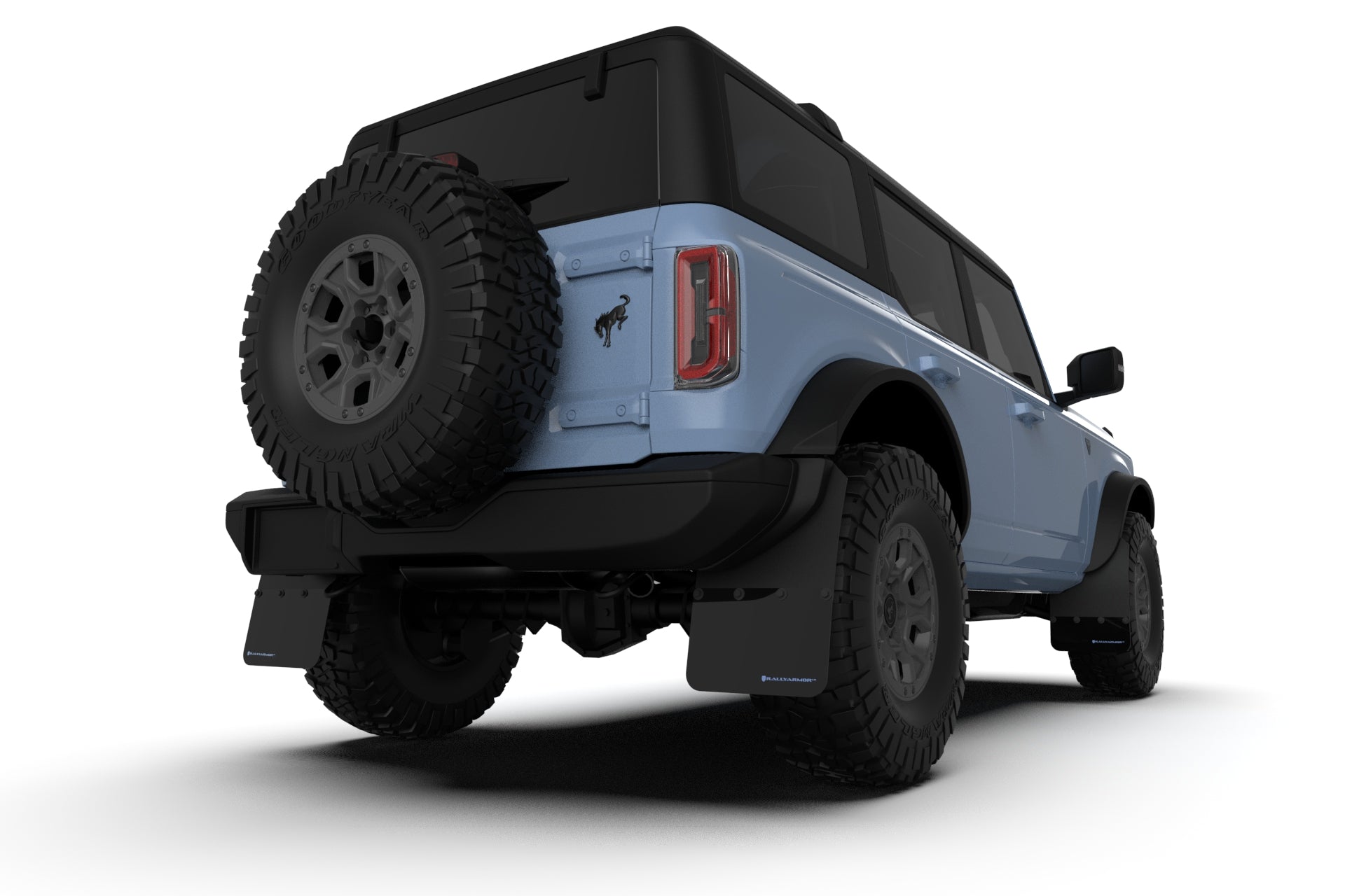 Rally Armor 21-22 Ford Bronco (Steel Bmpr - NO Rptr/Sprt - NO RR/RB) Blk Mud Flap