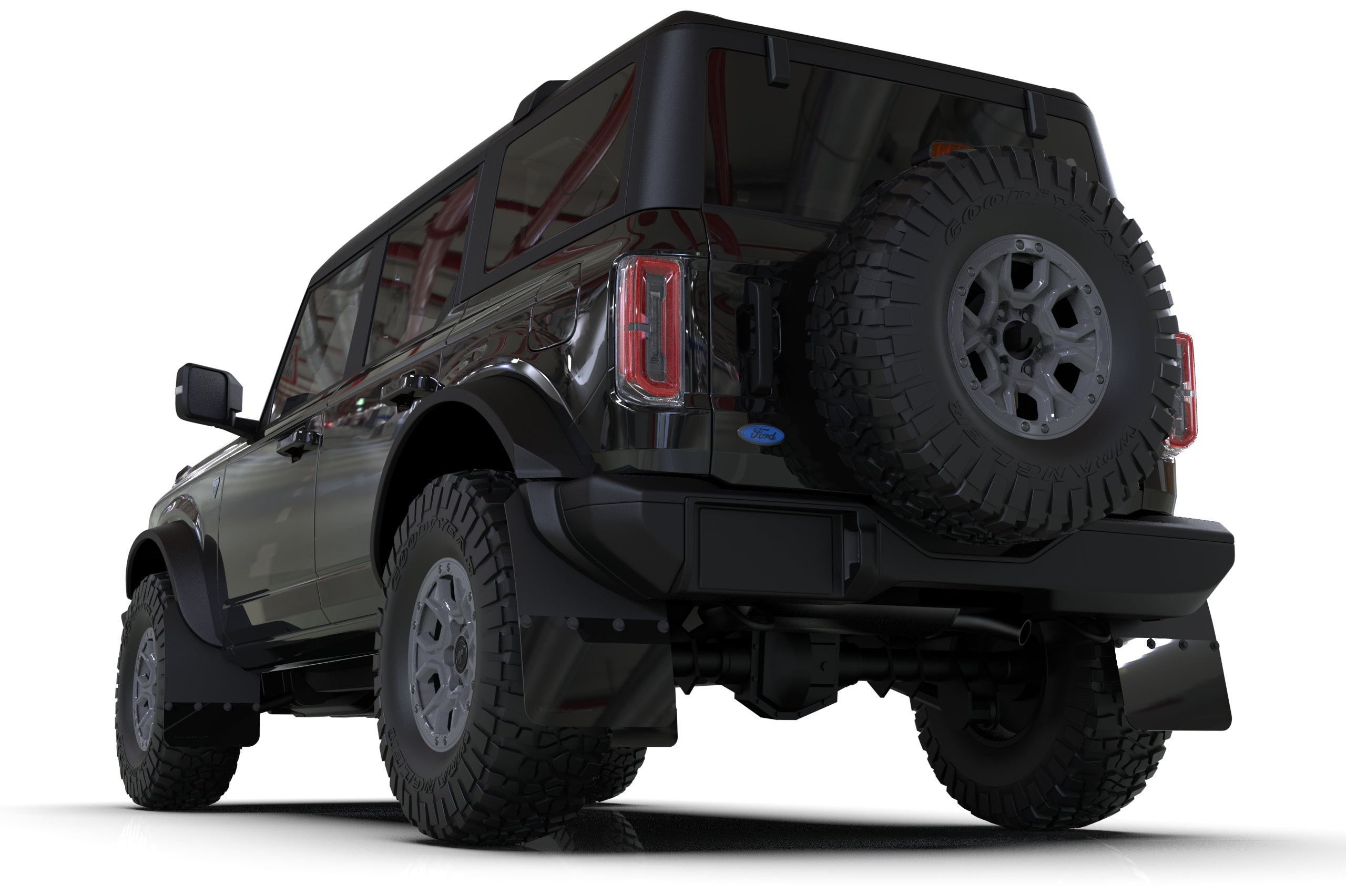 Rally Armor 21-22 Ford Bronco (Steel Bmpr + RB - NO Rptr/Sprt) Blk Mud Flap