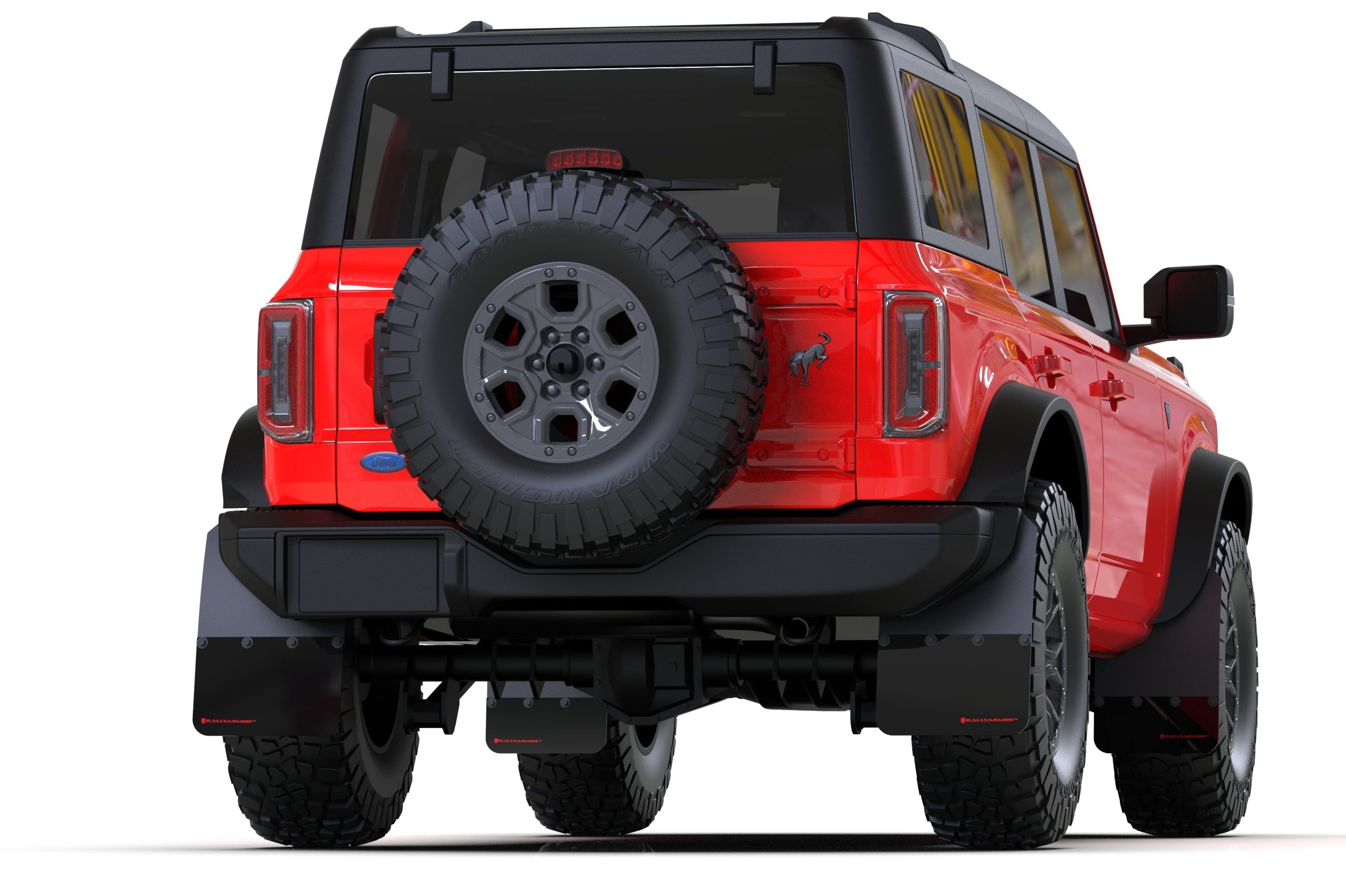 Rally Armor 21-22 Ford Bronco (Steel Bmpr + RR - NO Rptr/Sprt) Blk Mud Flap