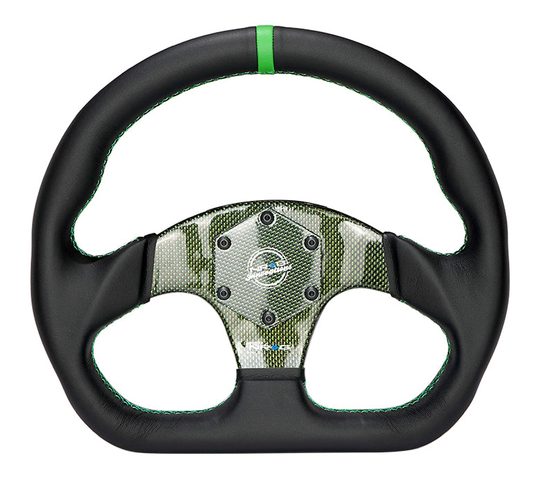 NRG INNOVATIONS FLAT BOTTOM CARBON FIBER STEERING WHEEL