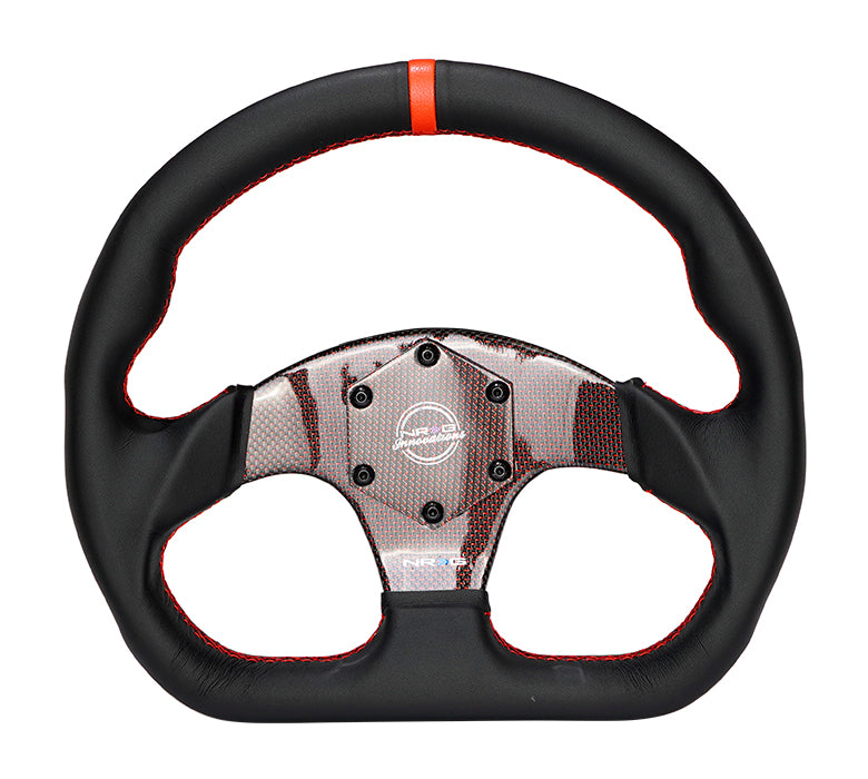 NRG INNOVATIONS FLAT BOTTOM CARBON FIBER STEERING WHEEL