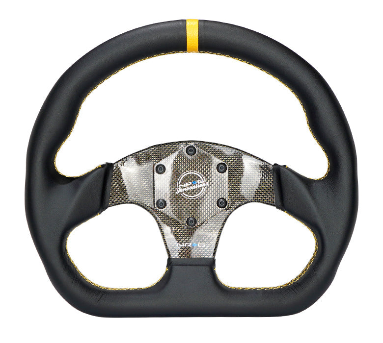 NRG INNOVATIONS FLAT BOTTOM CARBON FIBER STEERING WHEEL