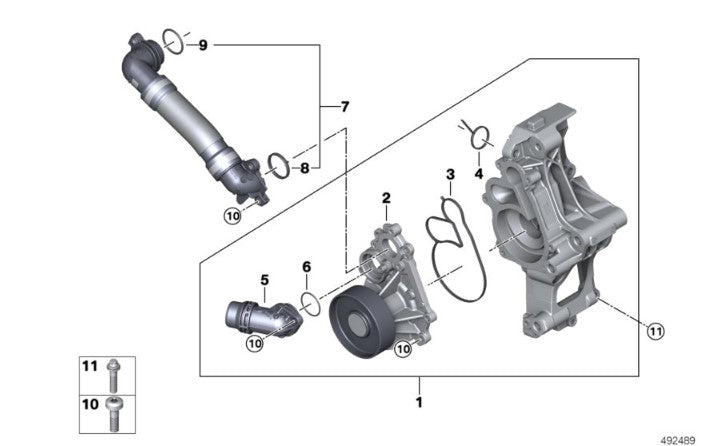 B58TU BMW G-Series A90/91 Supra / BMW Z4 Billet/Silicone Cylinder head hose