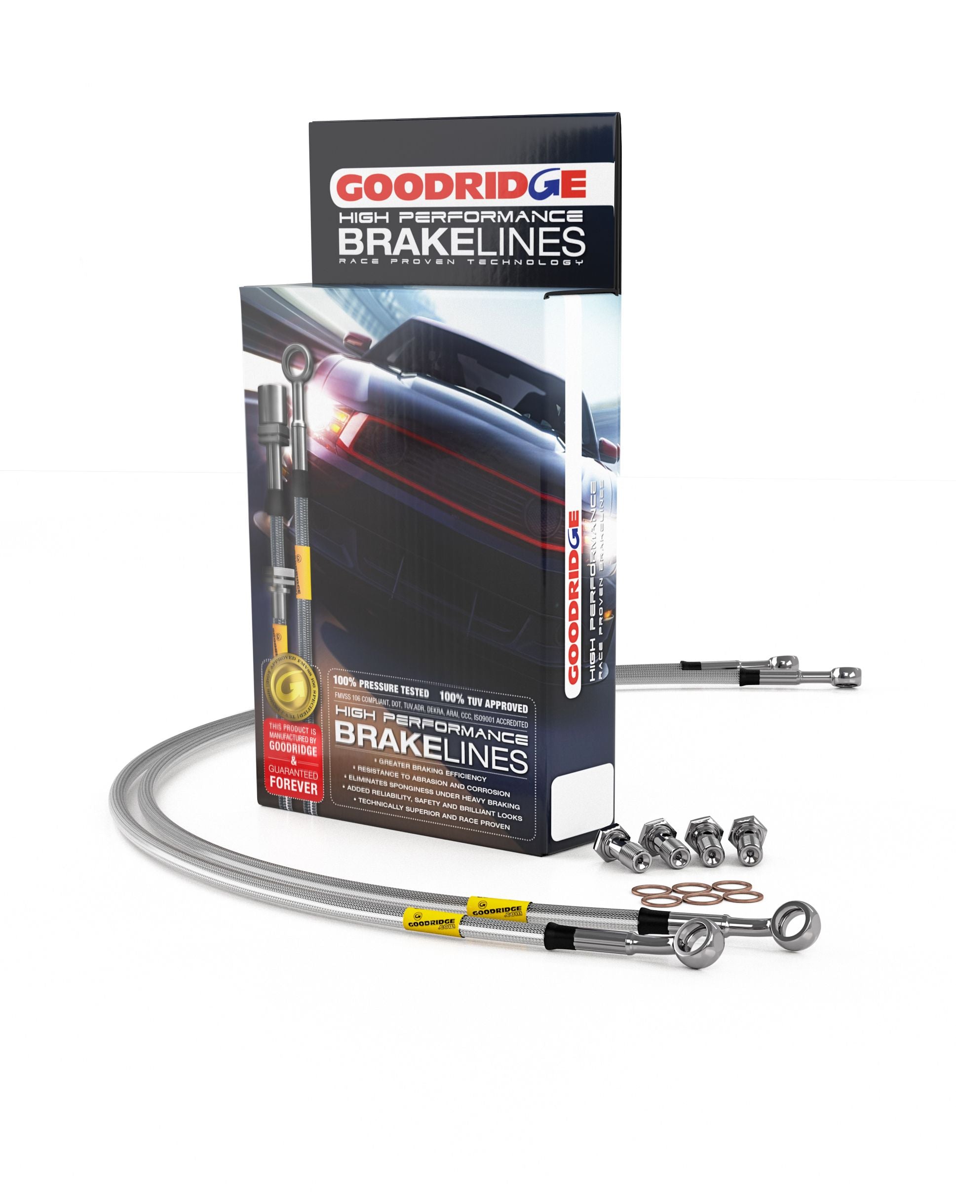 Goodridge 08-13 Mercedes-Benz C300/C350 AWD SS Brake Lines