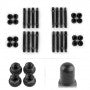 APEX 75MM M12 BMW 4 LUG BULLET NOSE STUD KIT - BLACK