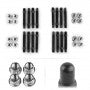 APEX 75MM M12 BMW 4 LUG BULLET NOSE STUD KIT - SILVER