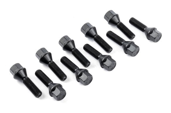 DINAN LUG BOLT KIT. CONE SEAT. M12x28mm. BLK