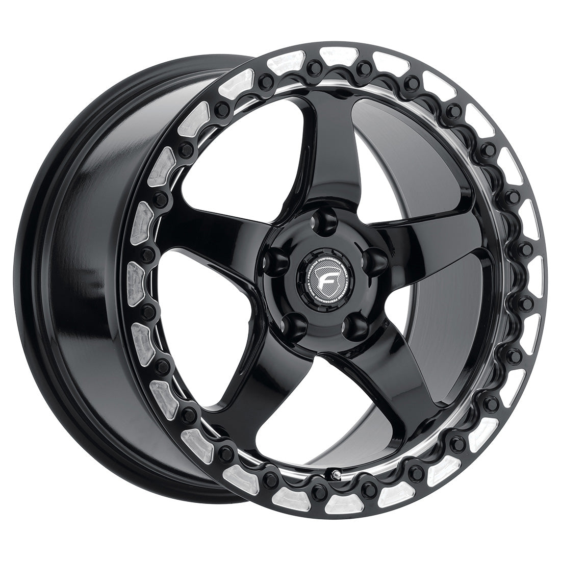 Forgestar D5 Beadlock 15x10 / 5x114.3 BP / ET25 / 6.5in BS Gloss Black Wheel