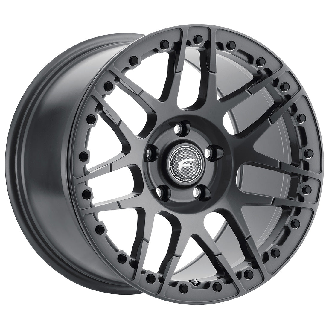 Forgestar F14 Beadlock 15x10 / 5x114.3 BP / ET25 / 6.5in BS Gloss Anthracite Wheel