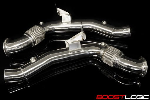 Boost Logic Ferrari 488 Stainless Downpipes